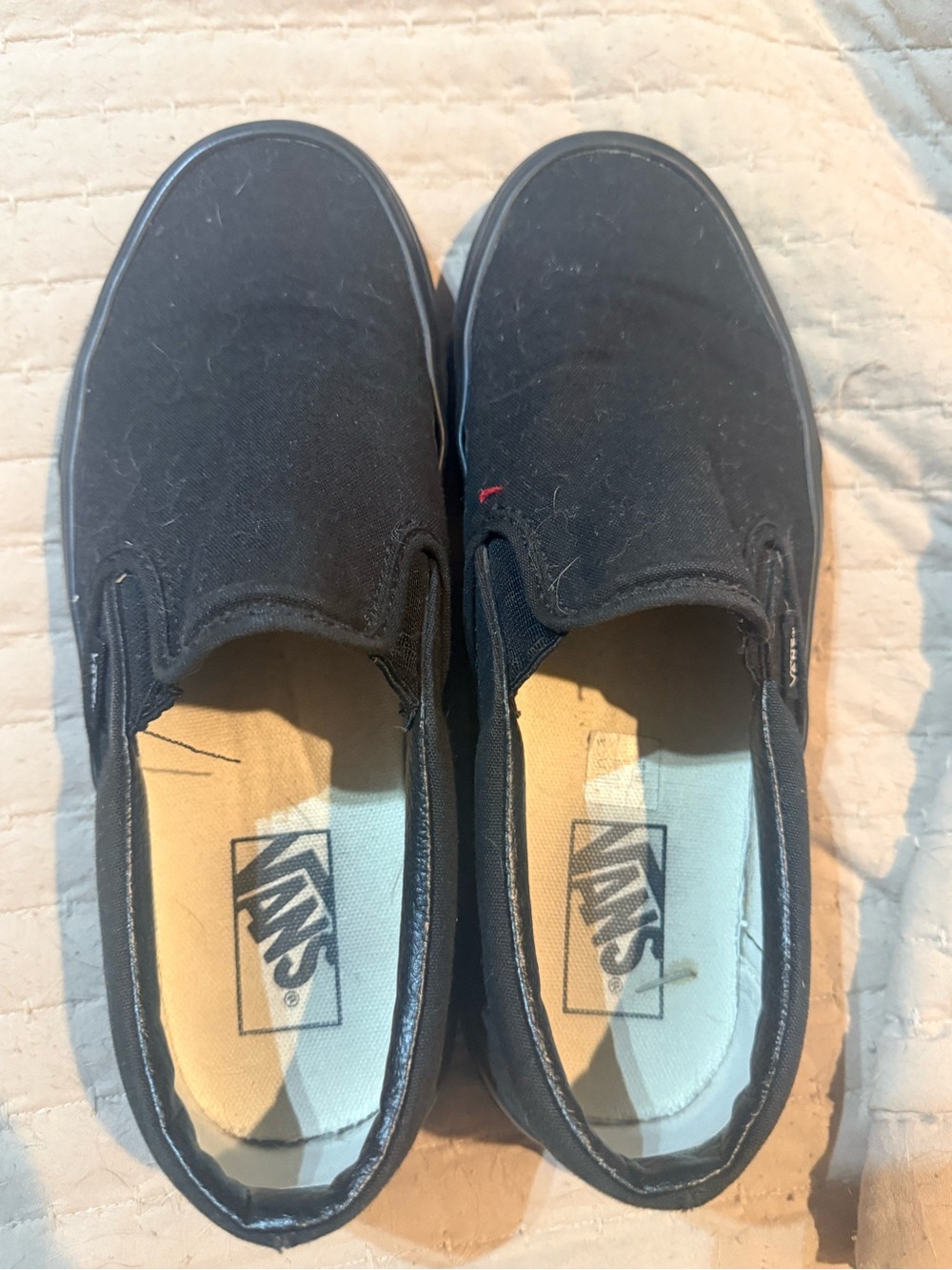 Vans Black Slip-On Canvas Shoes